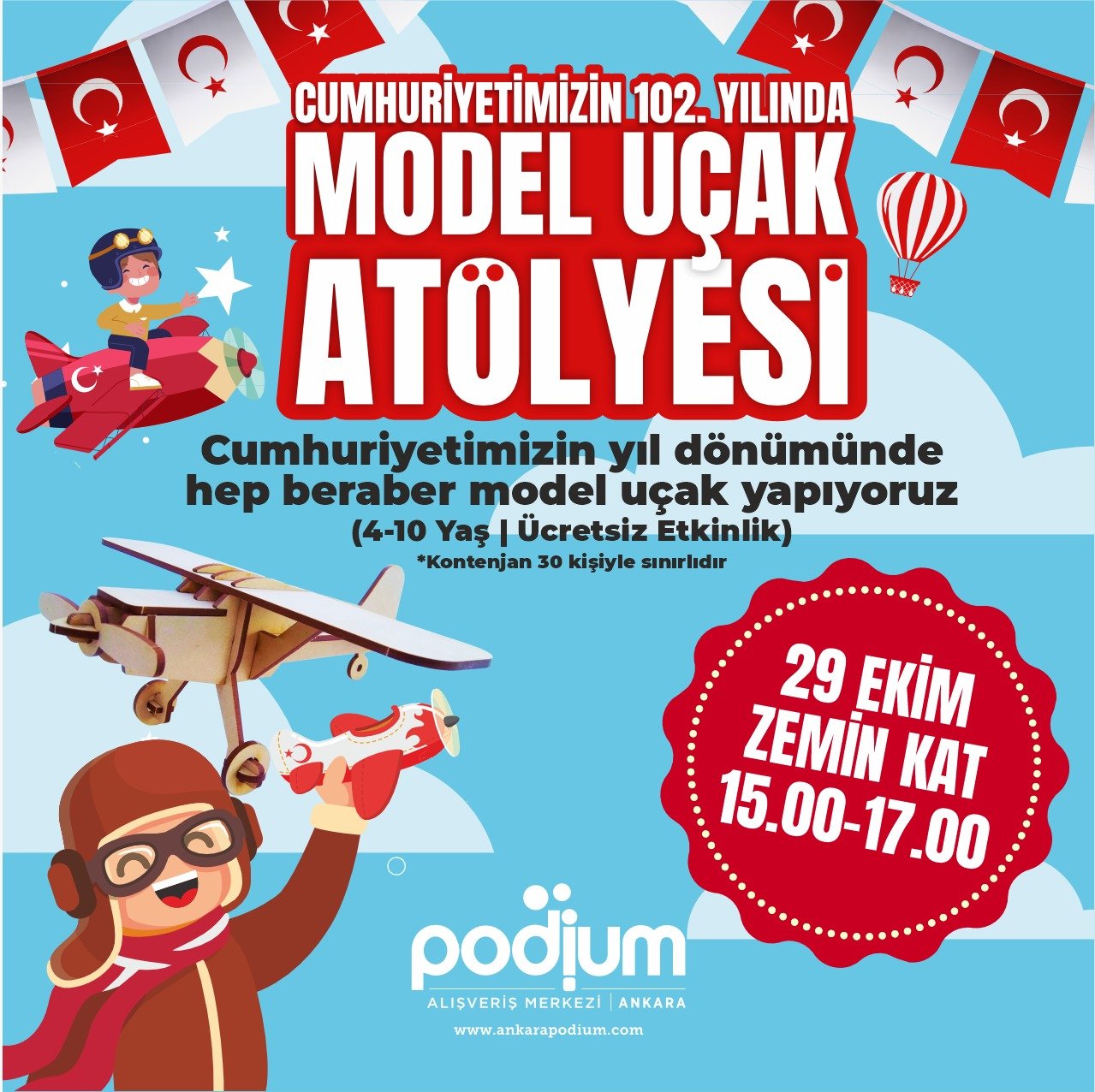 Cumhuriyetin 102. Yılında Model Uçak Atölyesi