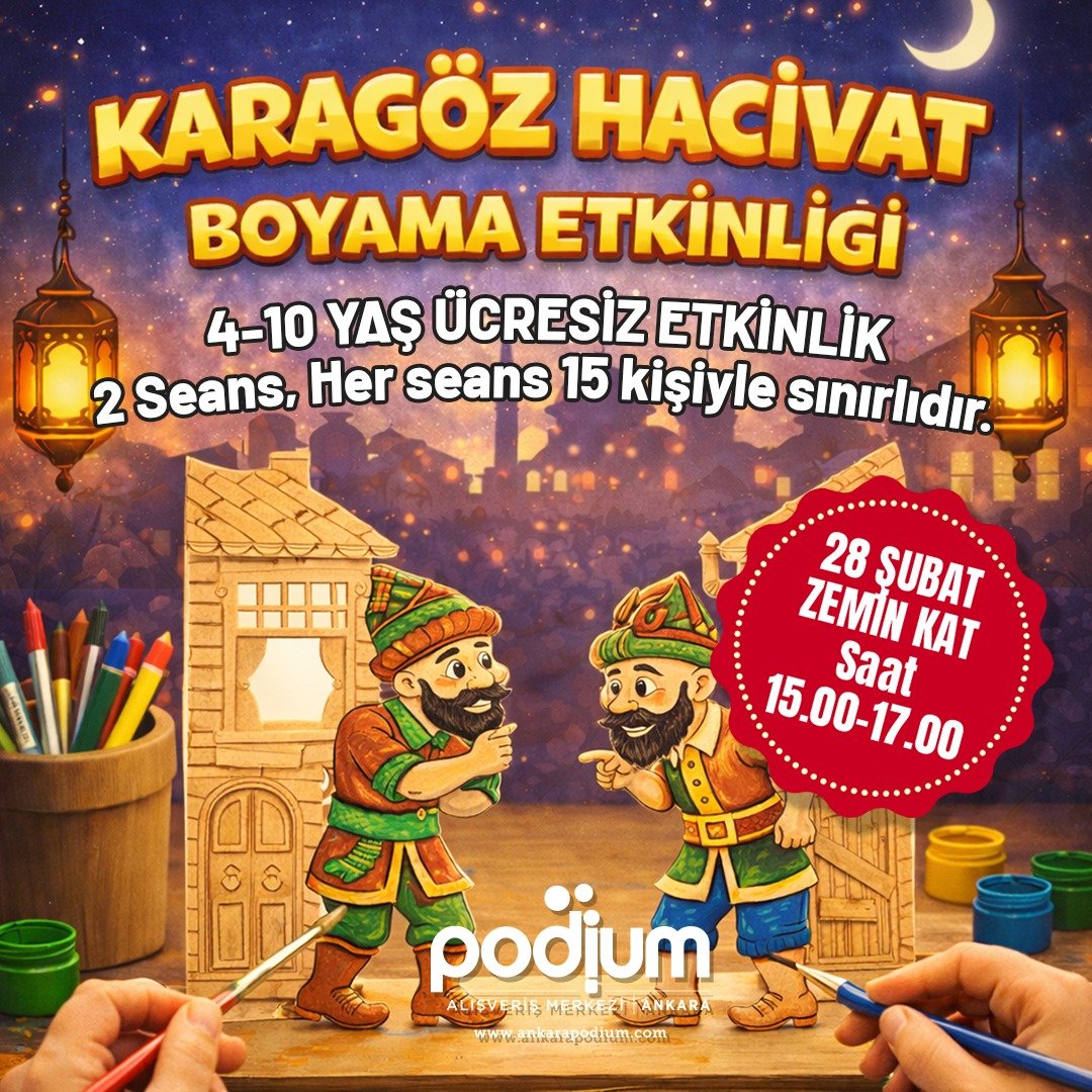 Karagöz Hacivat Boyama Etkinliği - Ankara Podium AVM