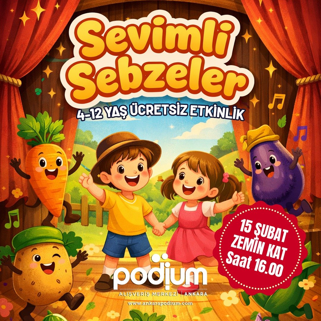 Sevimli Sebzeler Tiyatro Oyunu - Ankara Podium AVM